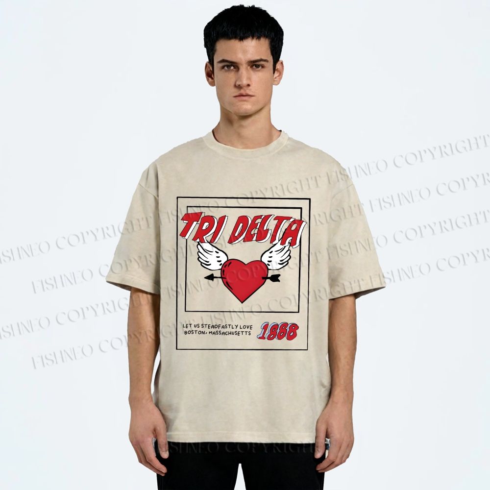 Unisex Let Us Steadfastly Love One Another Printed Washed Tee