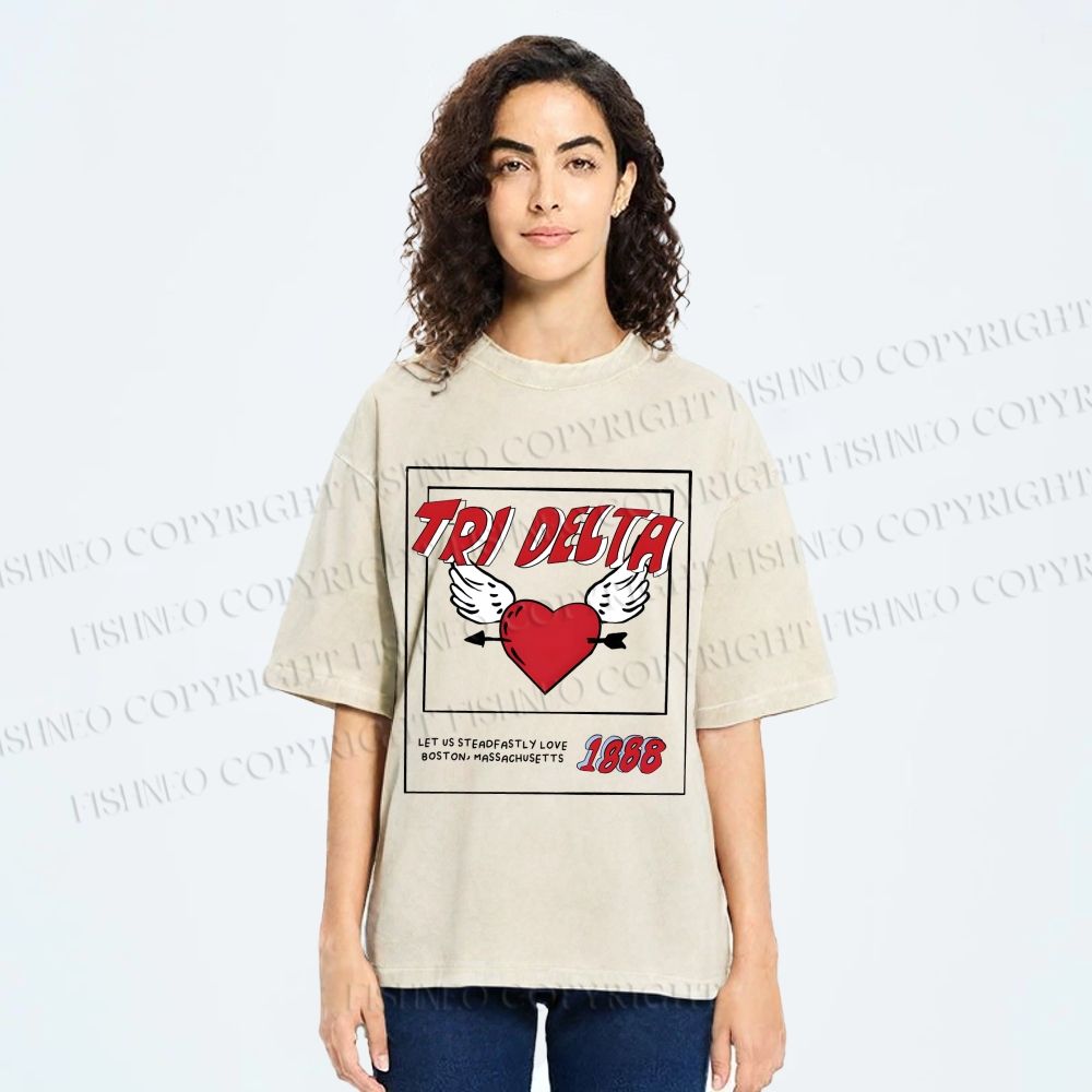 Unisex Let Us Steadfastly Love One Another Printed Washed Tee