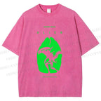 Unisex Alien Printed Washed Tee