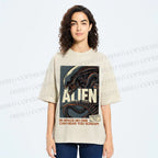 Unisex Alien In Space No one can Hear you Scream Printed Washed Tee