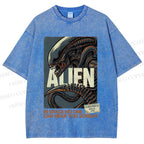 Unisex Alien In Space No one can Hear you Scream Printed Washed Tee
