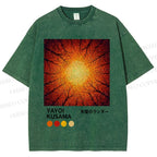 Unisex Yayoi Kusama Autumn Forest Printed Washed Tee