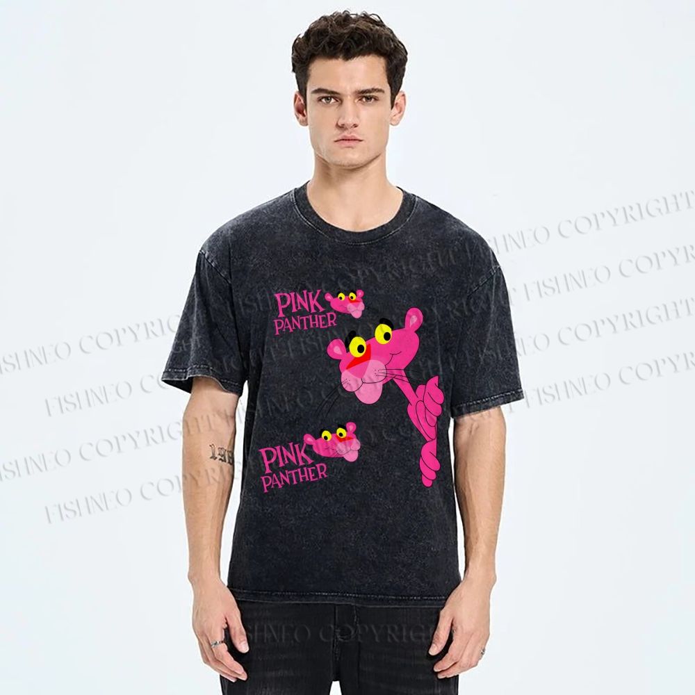 Unisex The Pink Panther Printed Washed Tee