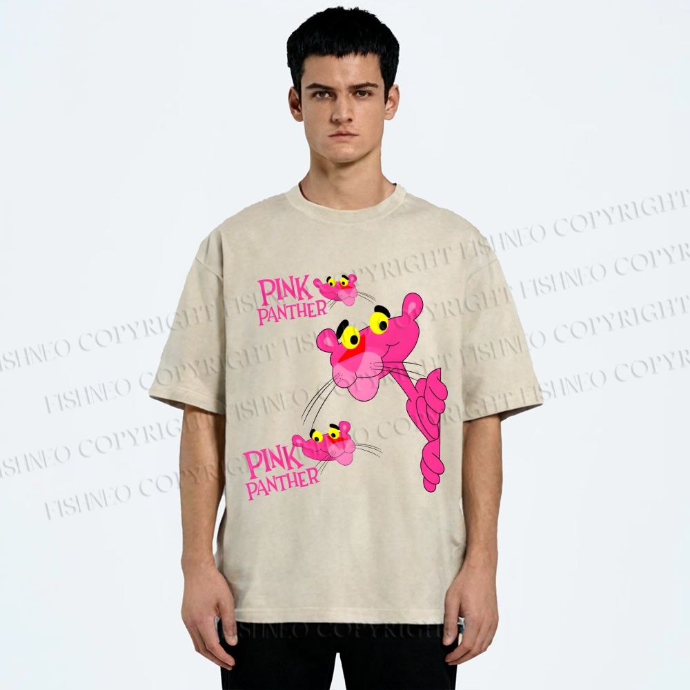 Unisex The Pink Panther Printed Washed Tee