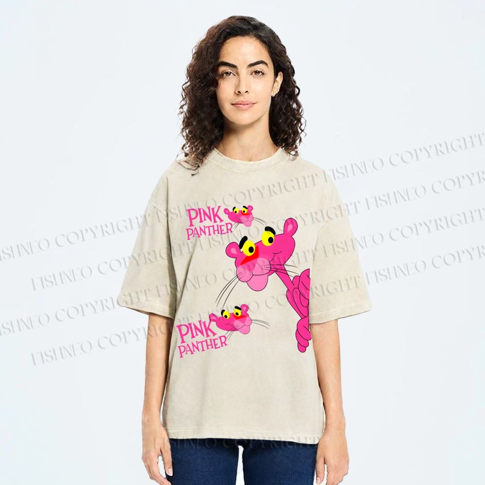 Unisex The Pink Panther Printed Washed Tee