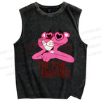 Unisex The Pink Panther Printed Washed Tank Top