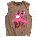 Unisex The Pink Panther Printed Washed Tank Top