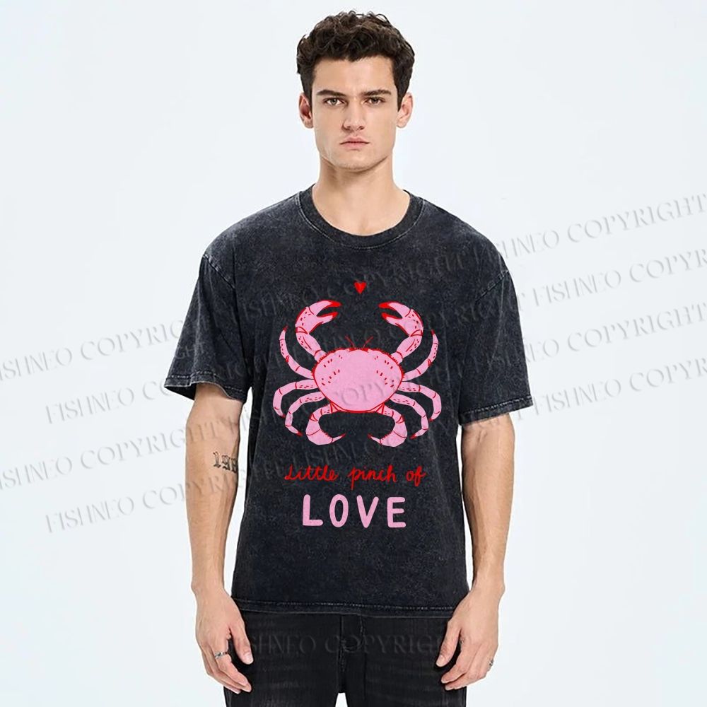 Unisex Little Pinch Of Love Printed Washed Tee