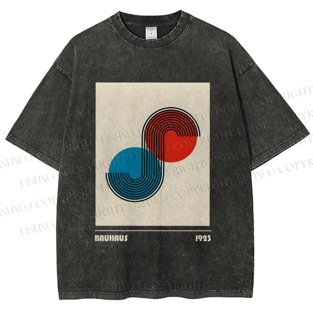 Unisex Bauhaus Classique Printed Washed Tee
