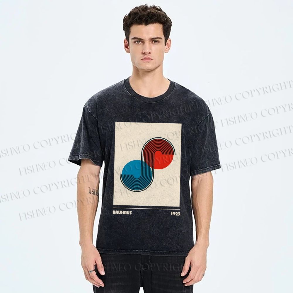 Unisex Bauhaus Classique Printed Washed Tee