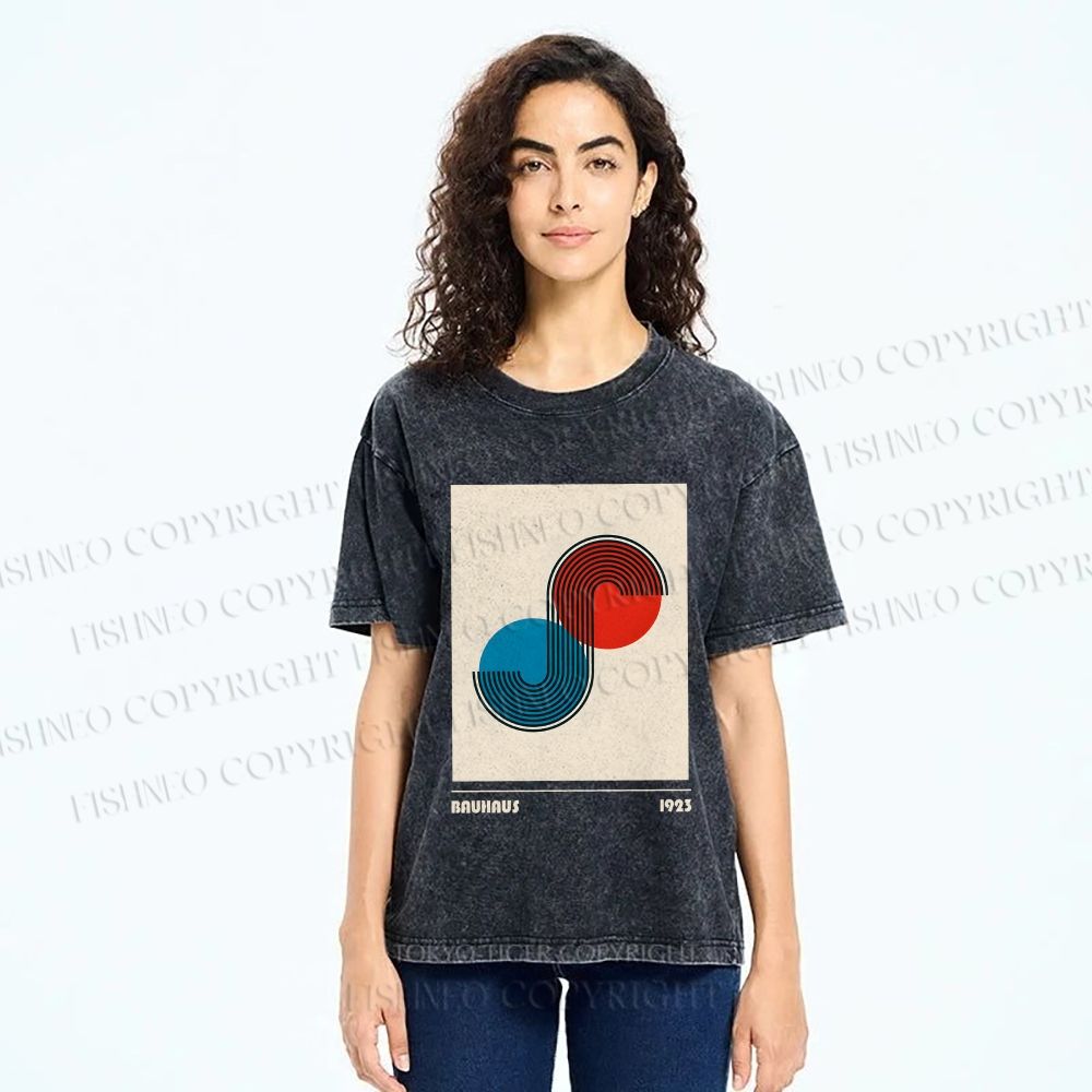 Unisex Bauhaus Classique Printed Washed Tee