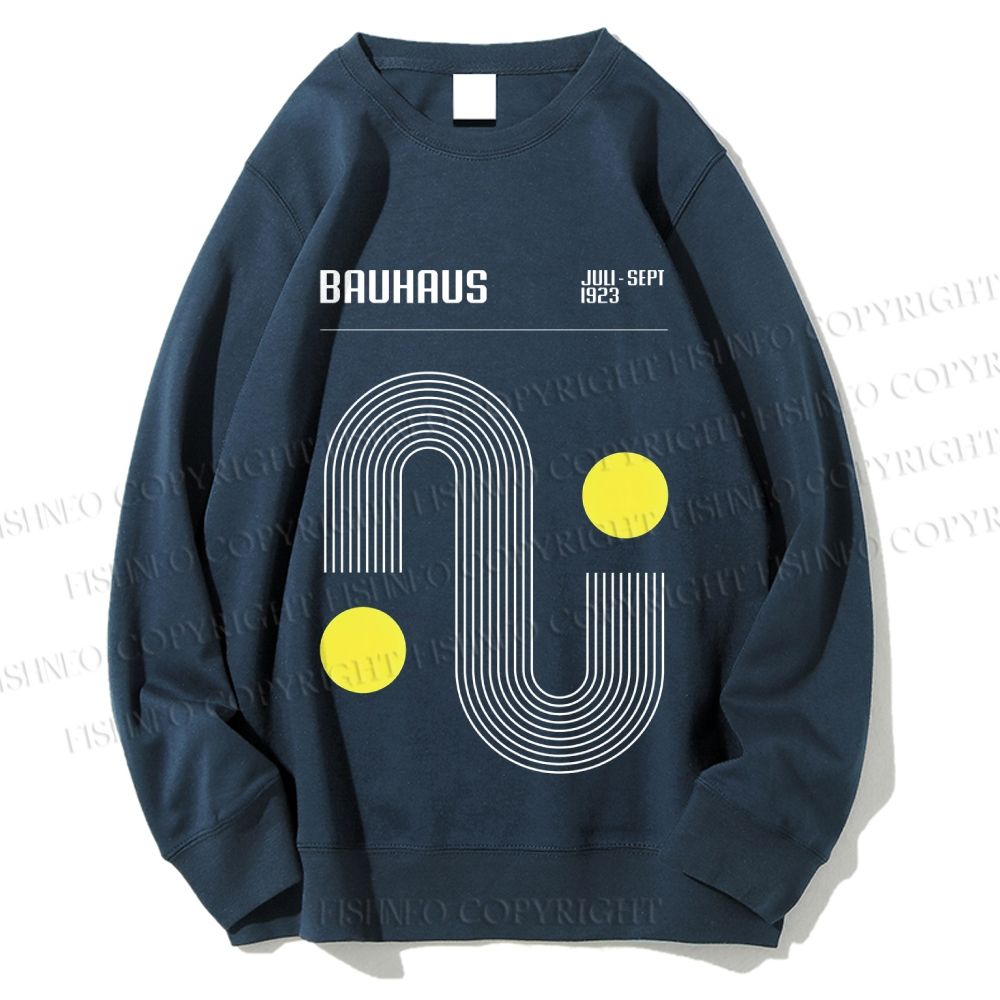 Unisex Bauhaus Curves Printed Sweatshirt