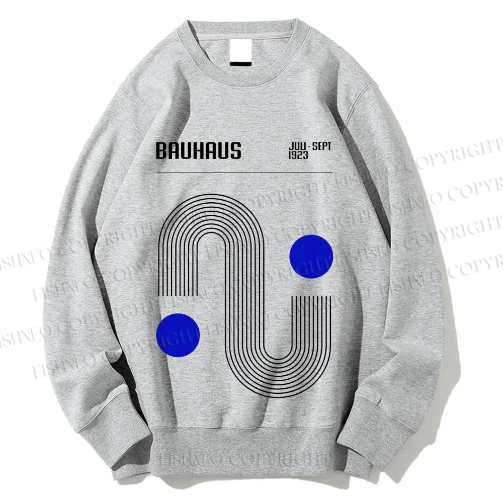 Unisex Bauhaus Curves Printed Sweatshirt