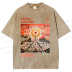 Unisex Yayoi Kusama Sunrise Printed Washed Tee