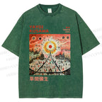 Unisex Yayoi Kusama Sunrise Printed Washed Tee