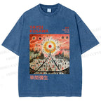 Unisex Yayoi Kusama Sunrise Printed Washed Tee