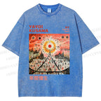 Unisex Yayoi Kusama Sunrise Printed Washed Tee