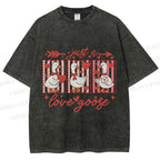 Unisex Just a Love Goose Printed Washed Tee