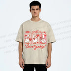 Unisex Just a Love Goose Printed Washed Tee