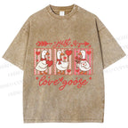 Unisex Just a Love Goose Printed Washed Tee