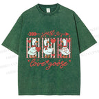 Unisex Just a Love Goose Printed Washed Tee