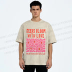 Unisex Seeds Bloom With Love Printed Washed Tee