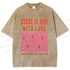 Unisex Seeds Bloom With Love Printed Washed Tee