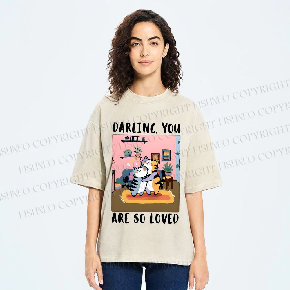 Unisex You Are So Loved Printed Washed Tee