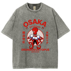 Osaka Octopus Monster Japan Washed T-Shirt