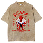 Osaka Octopus Monster Japan Washed T-Shirt