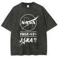 NASA JAXA Space Partners Universe Vintage Wash Japanese Design T-Shirt
