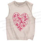 Unisex Cupid Printed Washed Tank Top