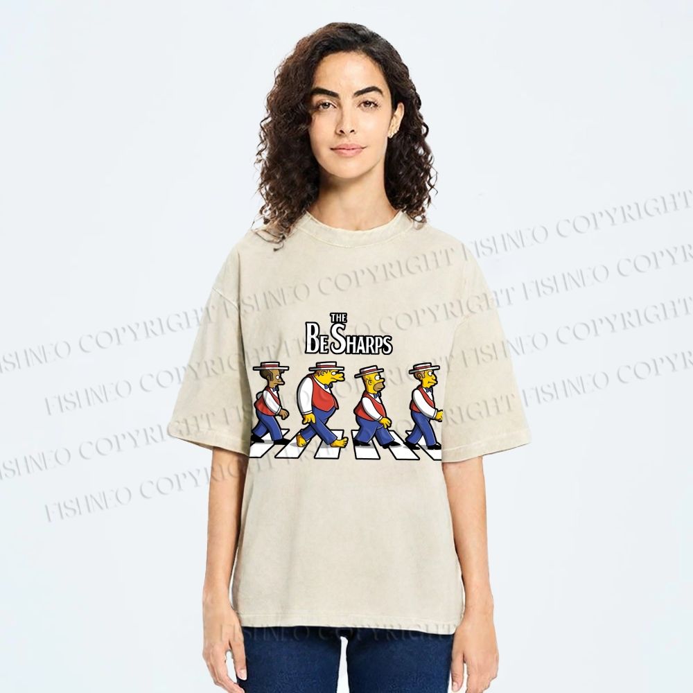 Unisex the Be Sharps Printed Washed Tee