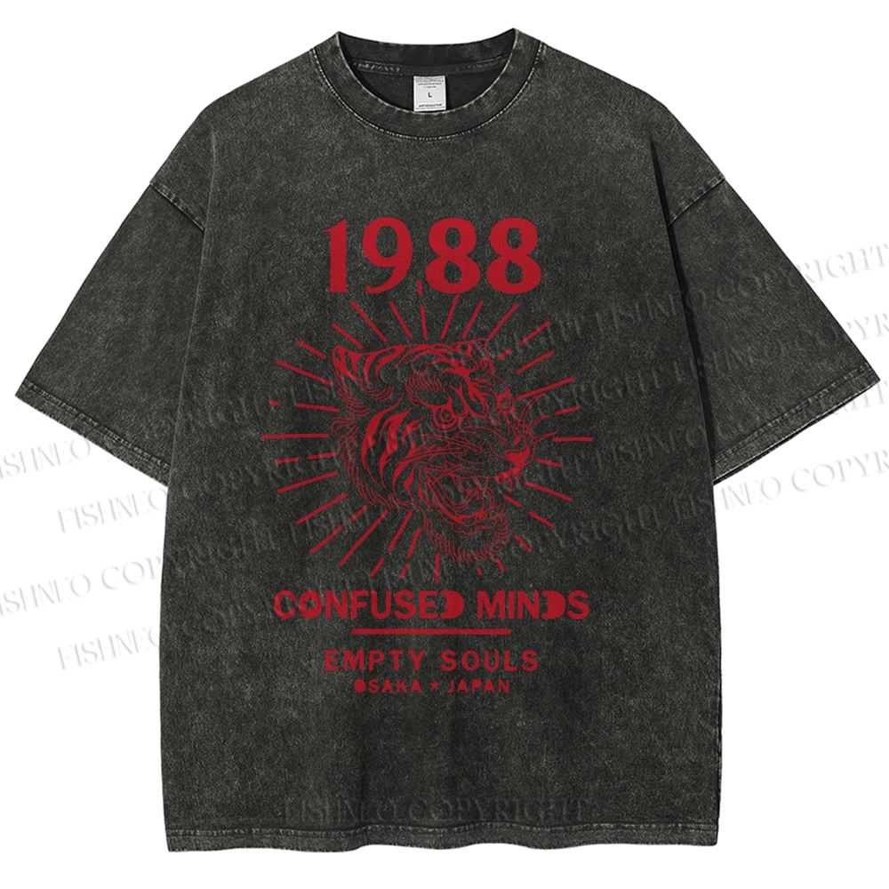 Unisex Roar Of The Tiger Printed Washed Tee