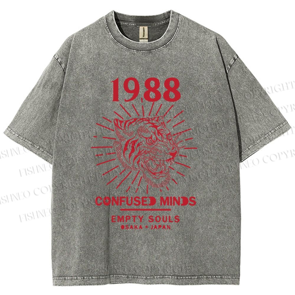 Unisex Roar Of The Tiger Printed Washed Tee