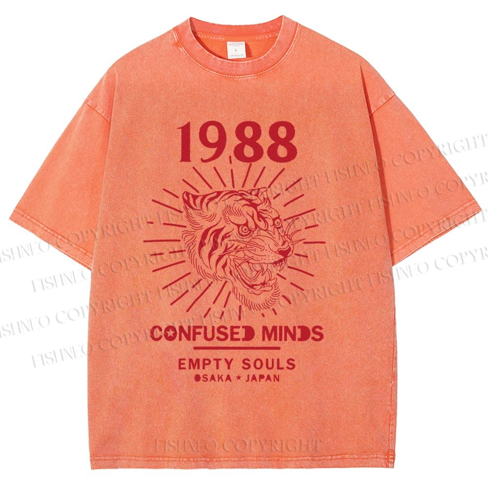 Unisex Roar Of The Tiger Printed Washed Tee