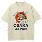 Unisex Vintage Osaka Baseball Club Printed Washed Tee