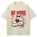 Unisex Be Mine Printed Washed Tee