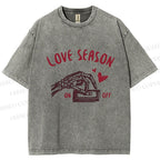 Unisex Love Season Printed Washed Tee