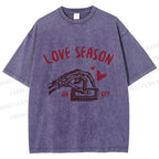 Unisex Love Season Printed Washed Tee