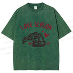 Unisex Love Season Printed Washed Tee