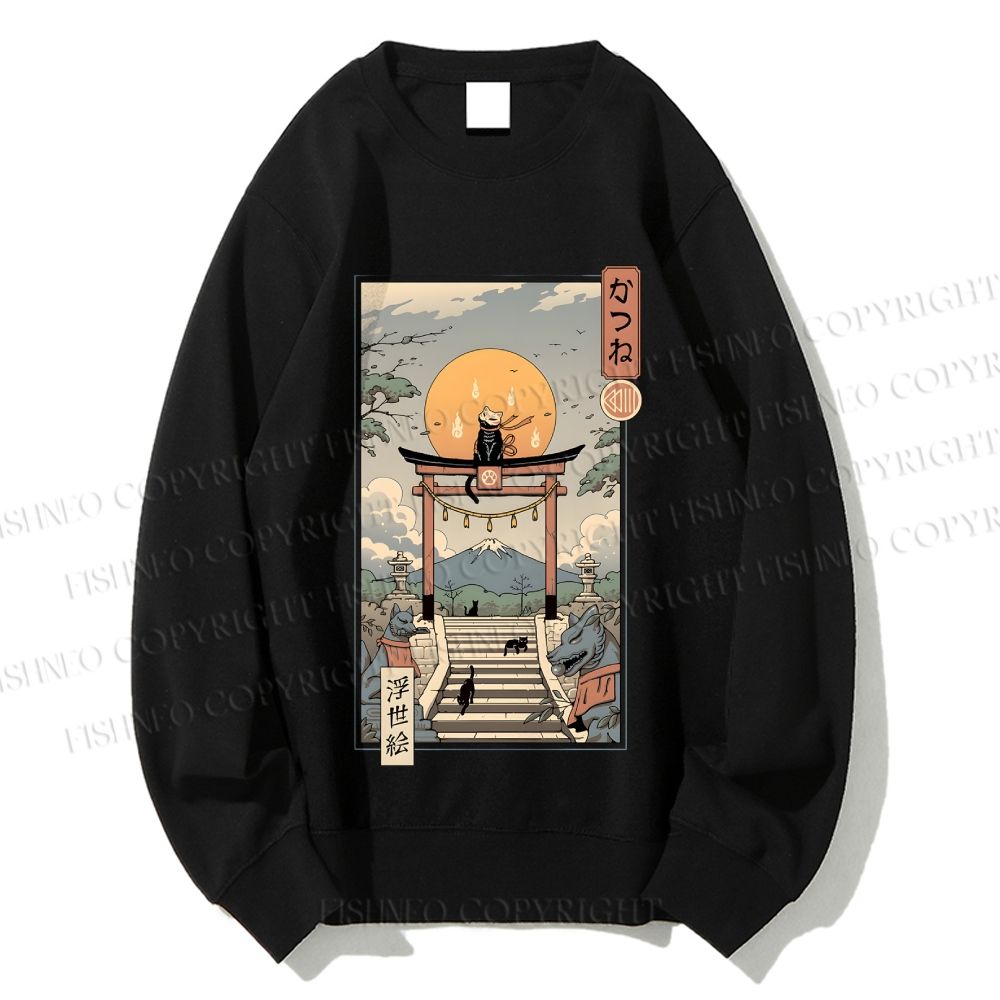 Unisex Catsune Cat Printed Sweatshirt