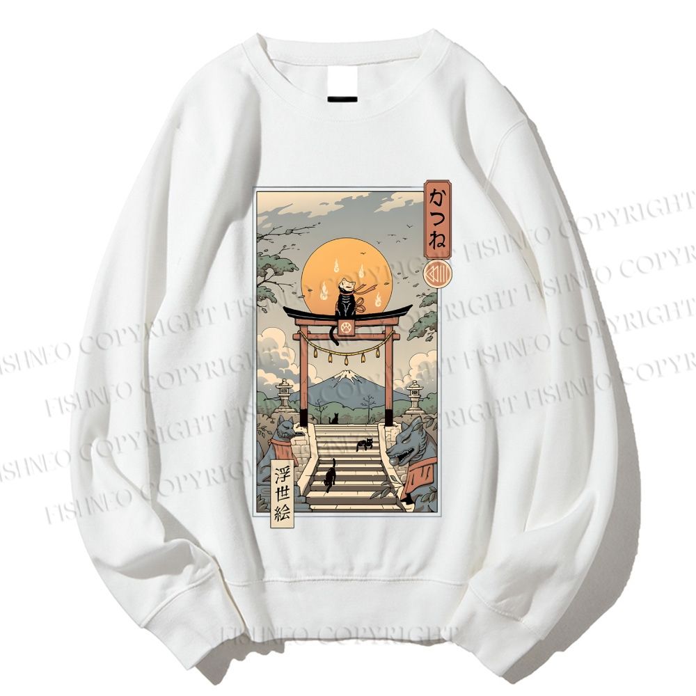 Unisex Catsune Cat Printed Sweatshirt
