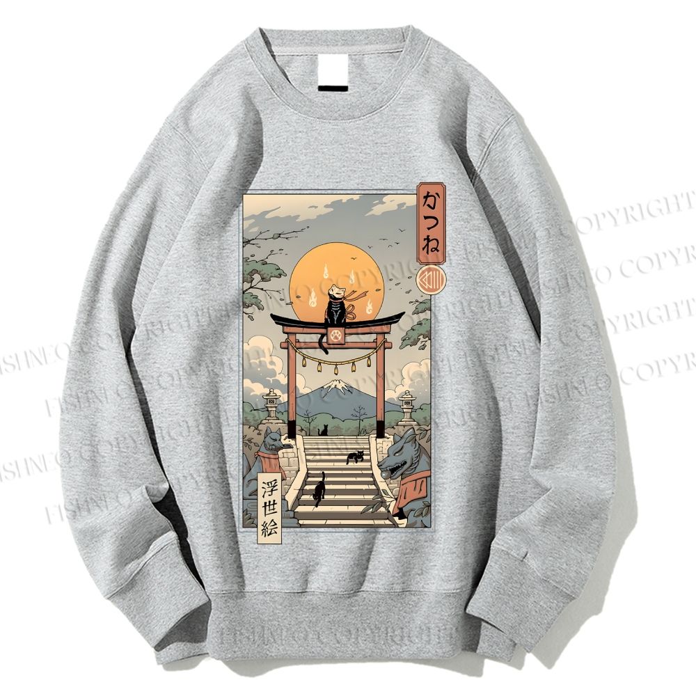 Unisex Catsune Cat Printed Sweatshirt
