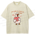 Unisex Make My Heart Go Honk Printed Washed Tee