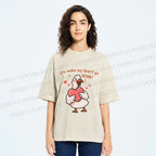 Unisex Make My Heart Go Honk Printed Washed Tee