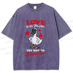 Unisex Love Is In The Air Printed Washed Tee