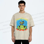 Unisex Frog Squash Printed Washed Tee