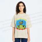 Unisex Frog Squash Printed Washed Tee