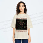 Unisex Even Monkeys Fall Form Trees Printed Washed Tee